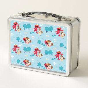 Sesame Street Elmo & Tango Pattern Metal Lunch Box