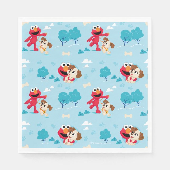 Sesame Street | Elmo & Tango Pattern Napkin (Front)