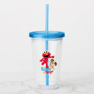 Sesame Street Elmo & Tango Running Acrylic Tumbler