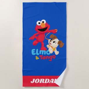 Sesame Street Elmo & Tango Running Beach Towel