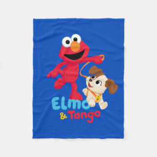 Sesame Street Elmo & Tango Running Fleece Blanket