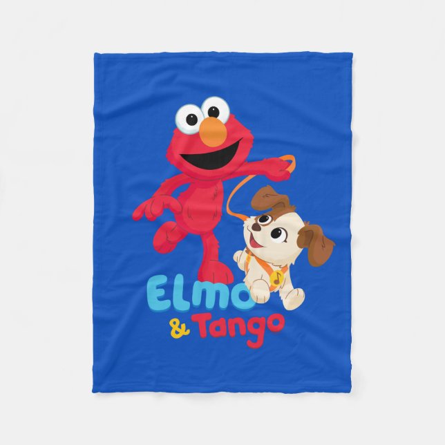 Sesame Street | Elmo & Tango Running Fleece Blanket (Front)