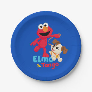 Sesame Street   Elmo & Tango Running Paper Plate