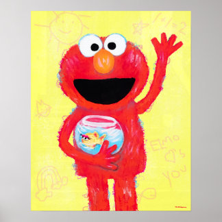 Sesame Street | Elmo with Goldfish Poster