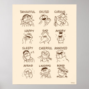 Sesame Street Emotions & Feelings Poster