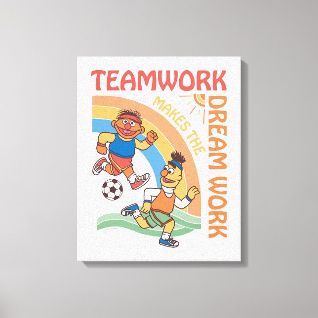 Sesame Street | Ernie & Bert Teamwork Canvas Print (Front)