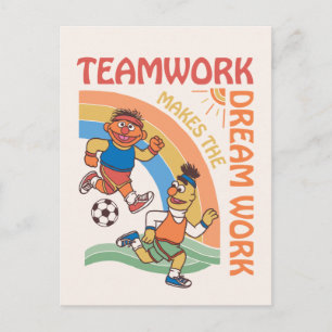 Sesame Street Ernie & Bert Teamwork Postcard