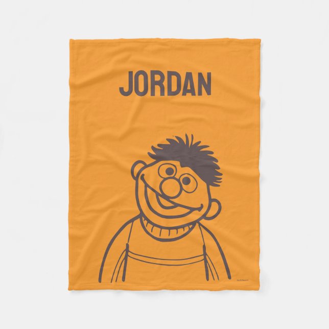 Sesame Street | Ernie Bright Add Your Name Fleece Blanket (Front)