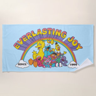 Sesame Street Everlasting Joy Since 1969 Beach Towel