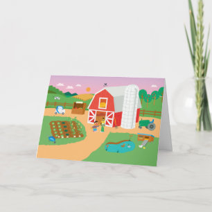 Sesame Street Farm Scene Card