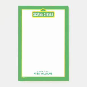 Sesame Street   Full Colour Logo   Add Your Name Post-it Notes