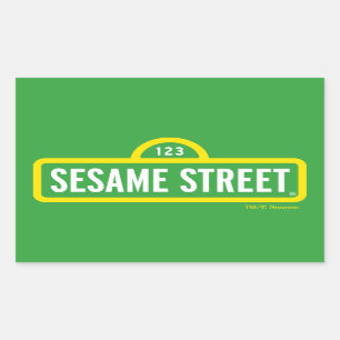 Sesame Street Full Colour Logo Rectangular Sticker