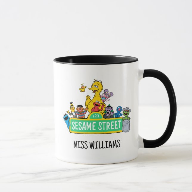 Sesame Street | Full Colour With Pals | Add Name Mug (Right)