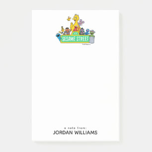 Sesame Street Full Colour With Pals Add Name Post-it Notes