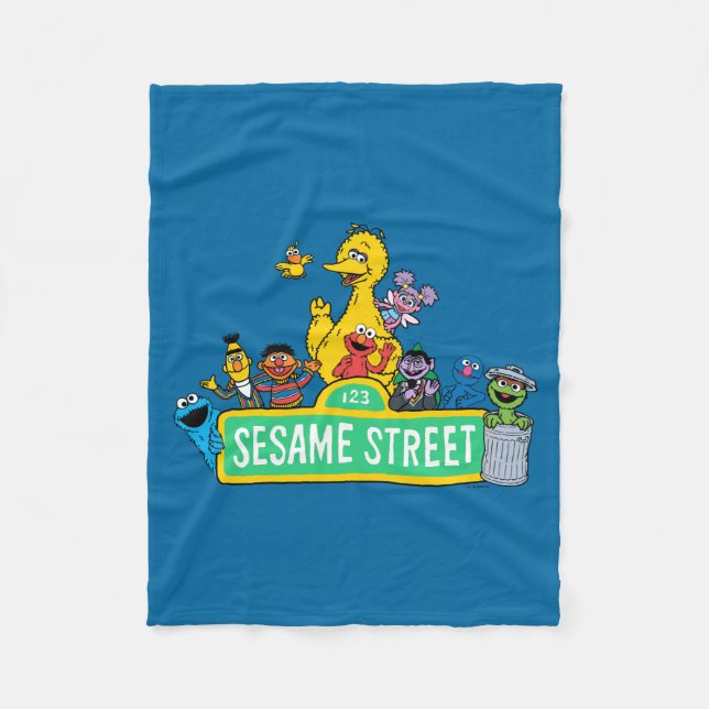Sesame Street | Full Colour With Pals Fleece Blanket (Front)