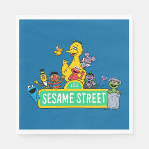 Sesame Street   Full Colour With Pals Napkin