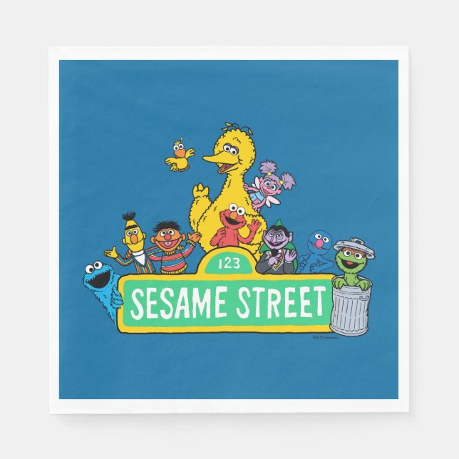 Sesame Street | Full Colour With Pals Napkin (Front)