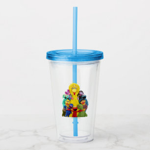 Sesame Street Fun Colourful Pals Portrait Acrylic Tumbler