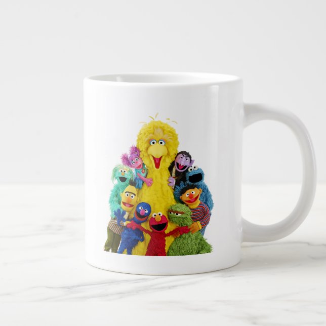 Sesame Street | Fun Colourful Pals Portrait Large Coffee Mug (Right)