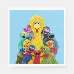 Sesame Street Fun Colourful Pals Portrait Napkin