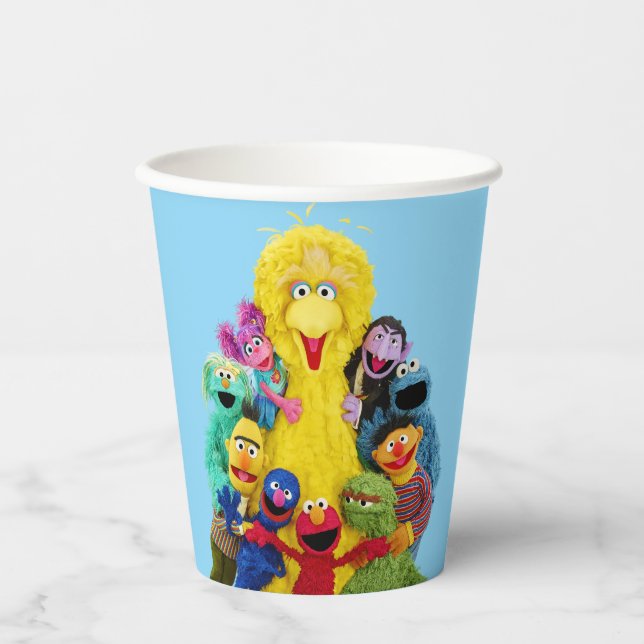 Sesame Street | Fun Colourful Pals Portrait Paper Cups (Front)
