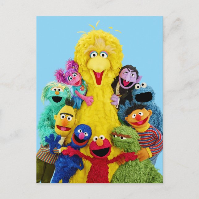 Sesame Street | Fun Colourful Pals Portrait Postcard (Front)