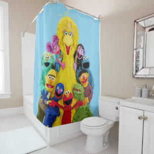 Sesame Street Fun Colourful Pals Portrait Shower Curtain