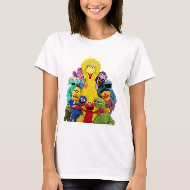Sesame Street | Fun Colourful Pals Portrait T-Shirt (Front)