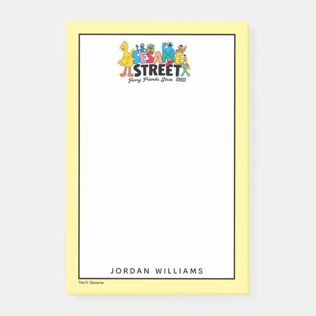 Sesame Street | Furry Friends | Add Your Name Post-it Notes (Front)