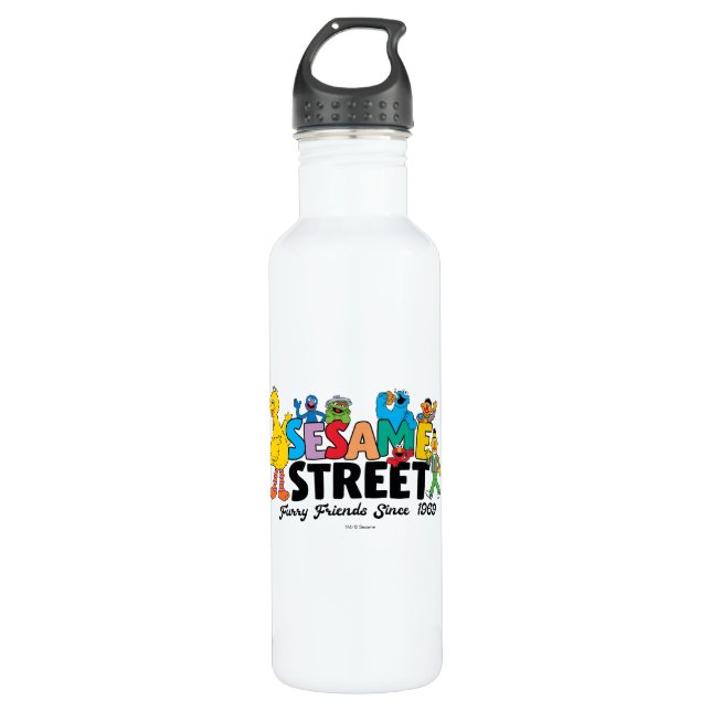 Sesame Street | Furry Friends Since 1969 710 Ml Water Bottle (Front)