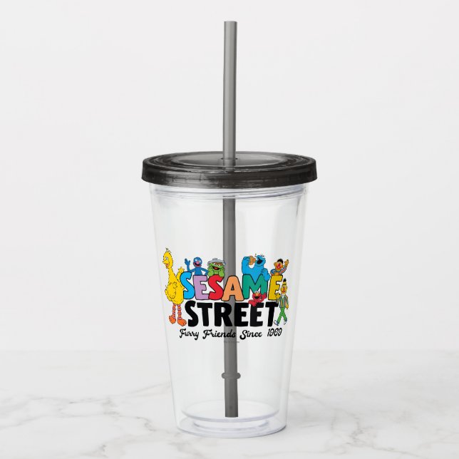 Sesame Street | Furry Friends Since 1969 Acrylic Tumbler (Front)