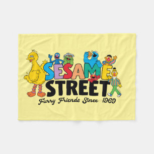 Sesame Street Furry Friends Since 1969 Fleece Blanket