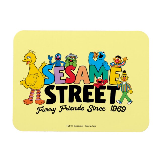 Sesame Street | Furry Friends Since 1969 Magnet (Horizontal)