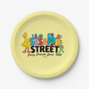 Sesame Street   Furry Friends Since 1969 Paper Plate
