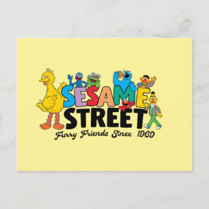 Sesame Street   Furry Friends Since 1969 Postcard