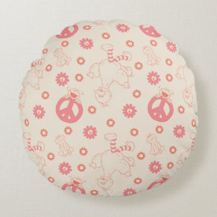 Sesame Street Good Vibes Pattern Round Cushion