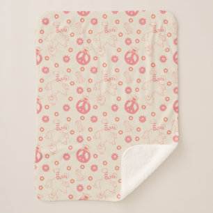 Sesame Street Good Vibes Pattern Sherpa Blanket