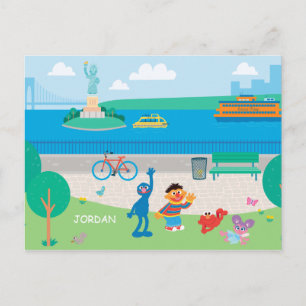 Sesame Street Governors Island Scene Postcard