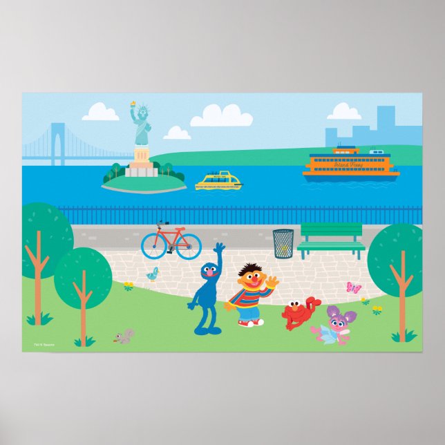 Sesame Street | Governors Island Scene Poster (Front)