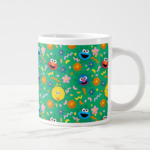 Sesame Street Green Floral Pattern Large Coffee Mug