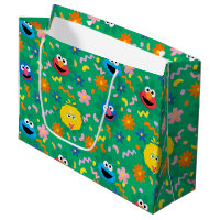 Sesame Street Green Floral Pattern