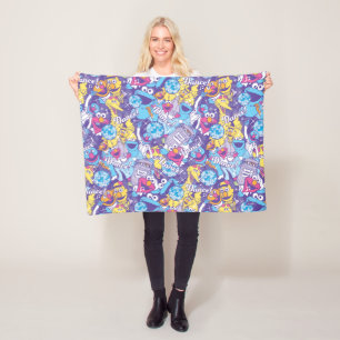 Sesame Street Groovy Dance Pattern Fleece Blanket