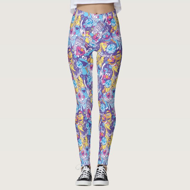 Sesame Street | Groovy Dance Pattern Leggings (Front)