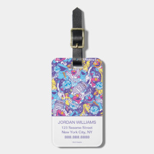 Sesame Street Groovy Dance Pattern Luggage Tag