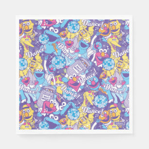 Sesame Street   Groovy Dance Pattern Napkin