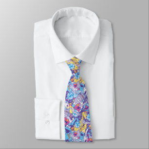 Sesame Street Groovy Dance Pattern Tie