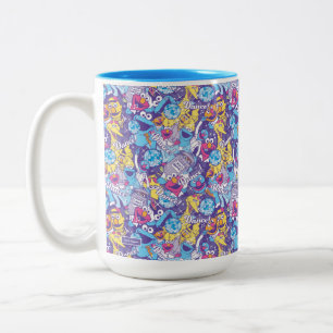 Sesame Street Groovy Dance Pattern Two-Tone Coffee Mug