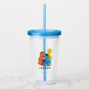 Sesame Street Group Hug Add Your Name Acrylic Tumbler