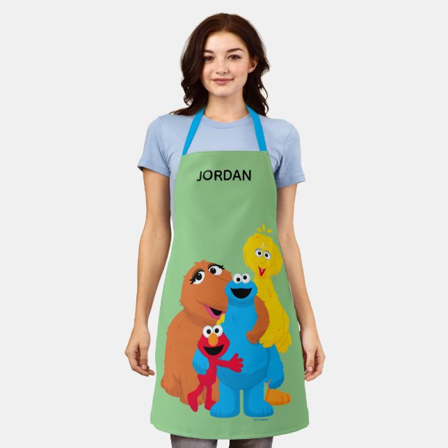 Sesame Street | Group Hug | Add Your Name Apron (Worn)