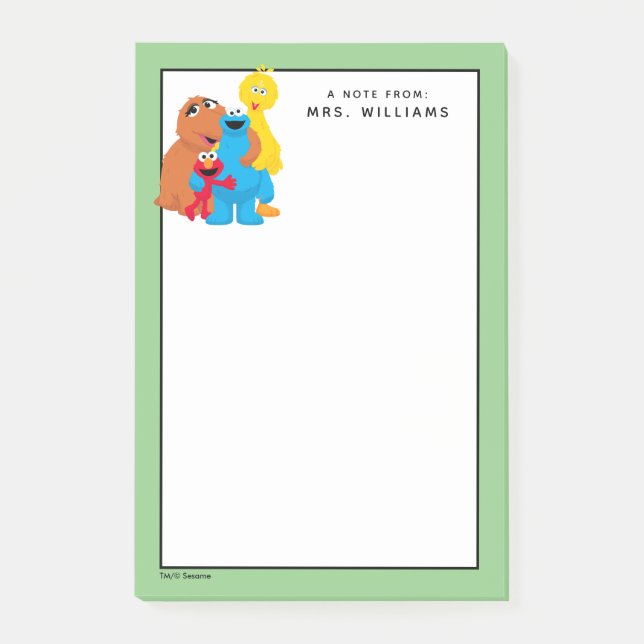 Sesame Street | Group Hug | Add Your Name Post-it Notes (Front)